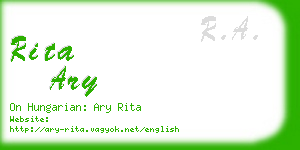 rita ary business card